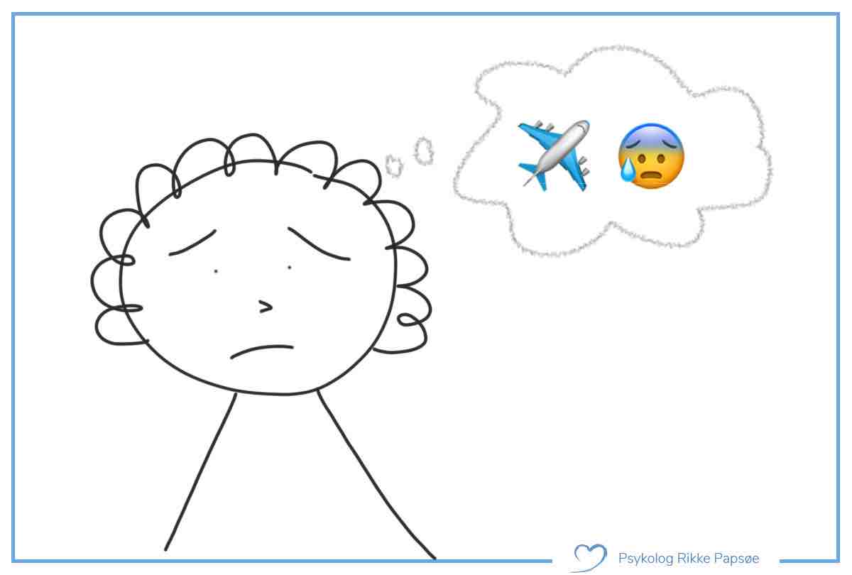 Er du bange for at flyve? Flyskræk er meget udbredt. Her i blogposten får du fem strategier til at håndtere flyskræk.